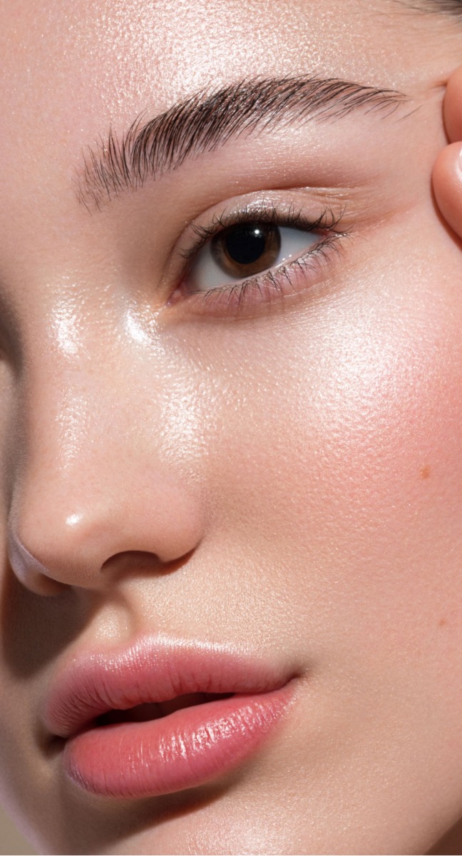 A women with clear skin