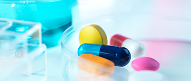A close up shot of pharmaceutical tablets