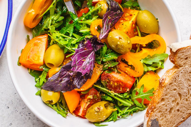 Plate of fresh food