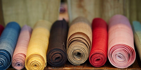 Rolls of fabric