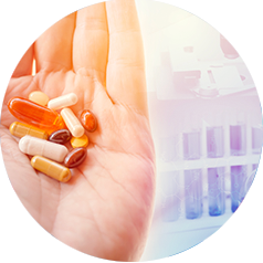 handful of a variety of pharmaceutical pills
